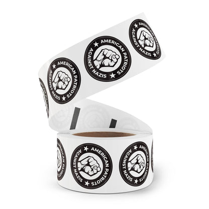 American Patriots Against Nazis Round Sticker Label Rolls
