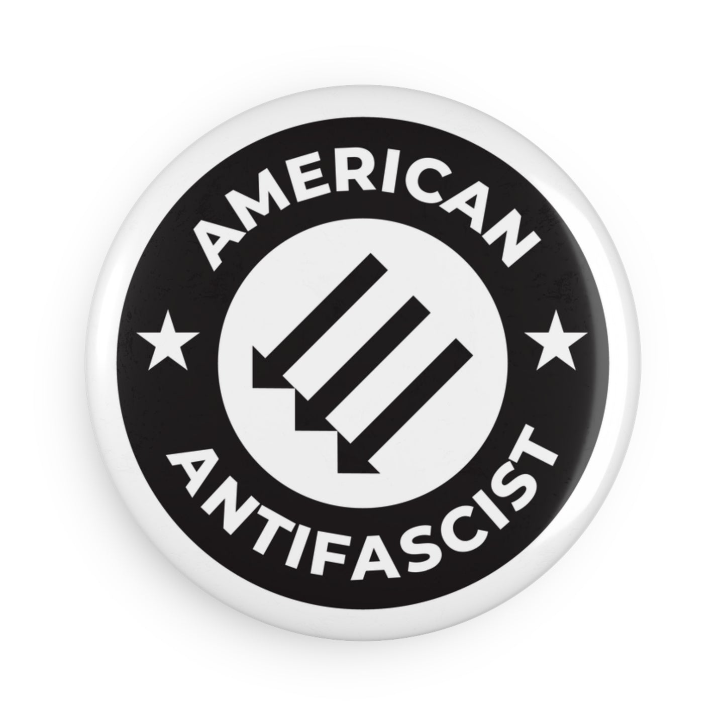 Antifasciste américain - Aimant rond - 1 et 10 pièces