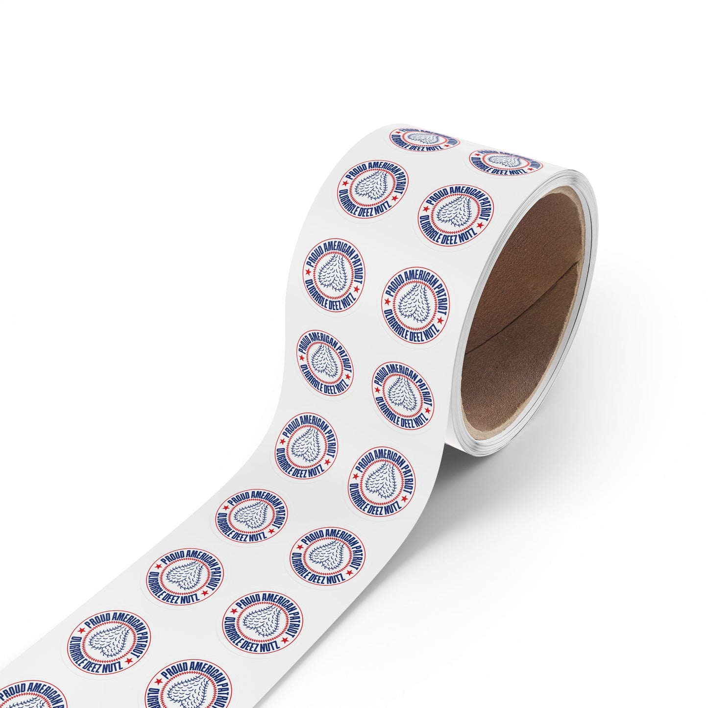 Proud American Patriot Oligargle Deez Nutz Round Sticker Label Rolls