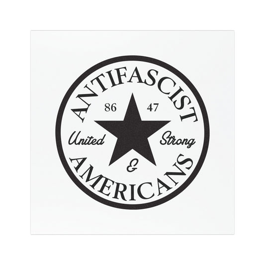 Antifascist Americans - Car Magnet - United & Strong No Kings Protest Bumper Sign