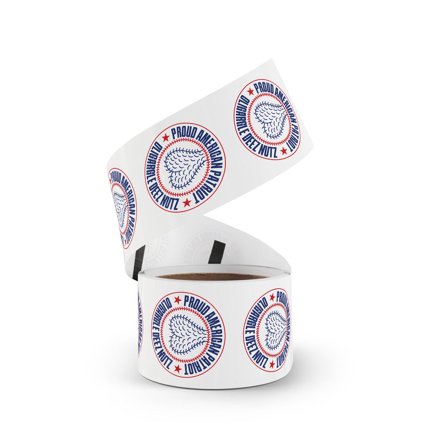 Proud American Patriot Oligargle Deez Nutz Round Sticker Label Rolls