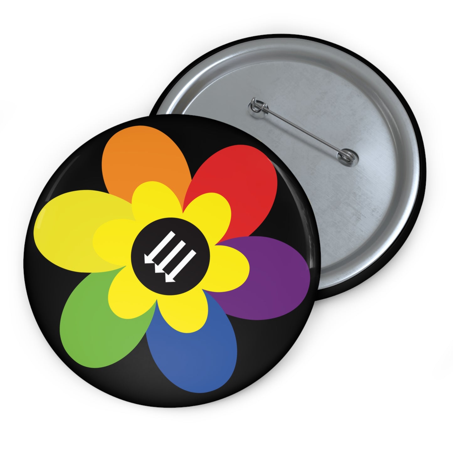 Flower Power Pin Button