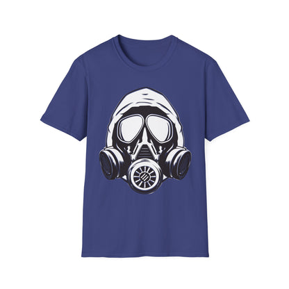 Hooded Antifa Gasmask Three Arrows T-shirt