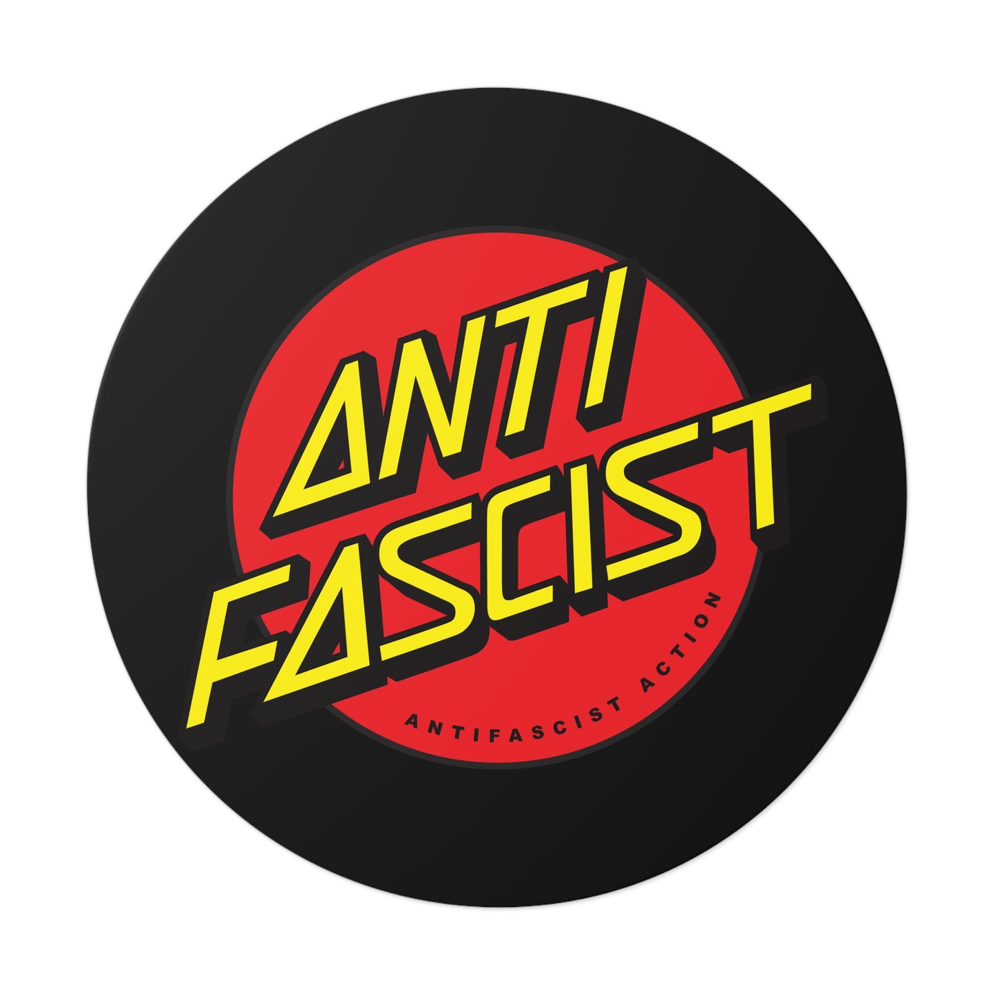 Antifascist Action - Round Vinyl Stickers