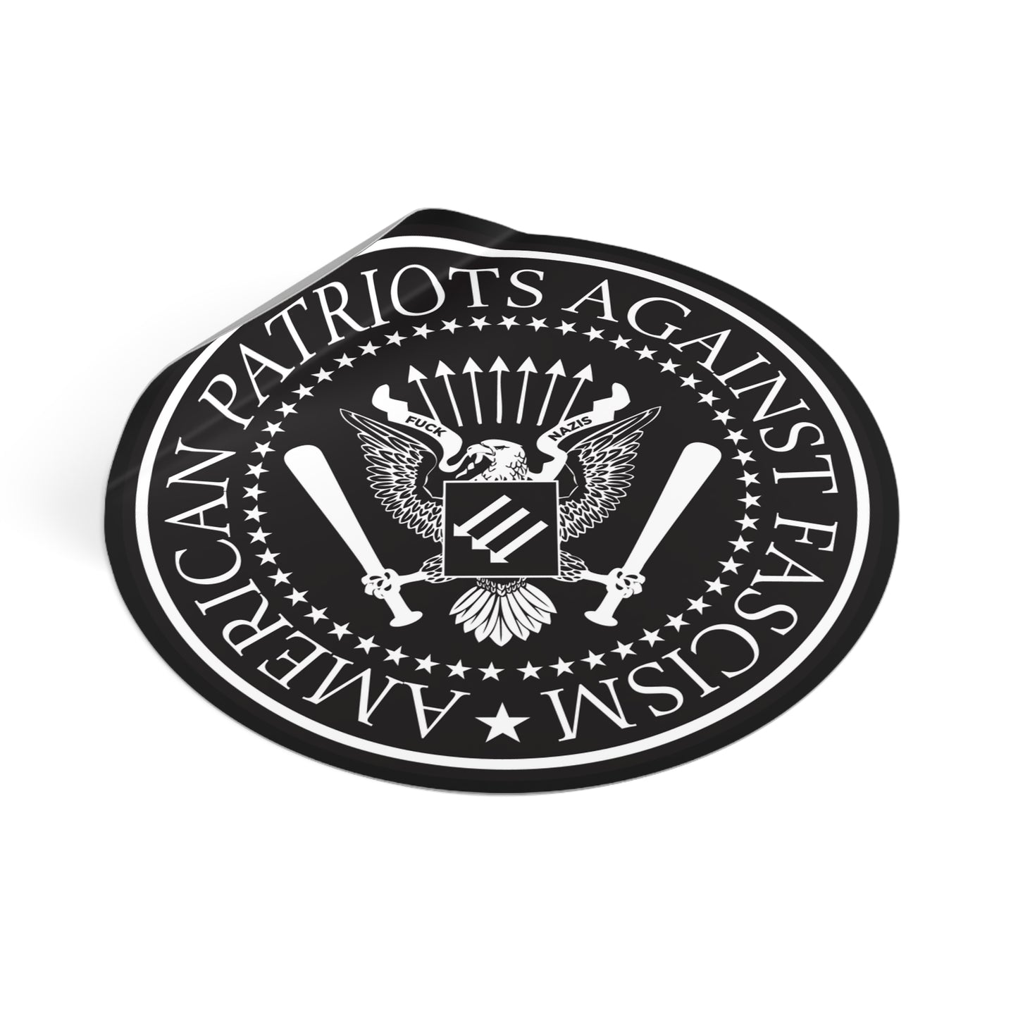 American Patriots Against Fascism – Round Vinyl Sticker
