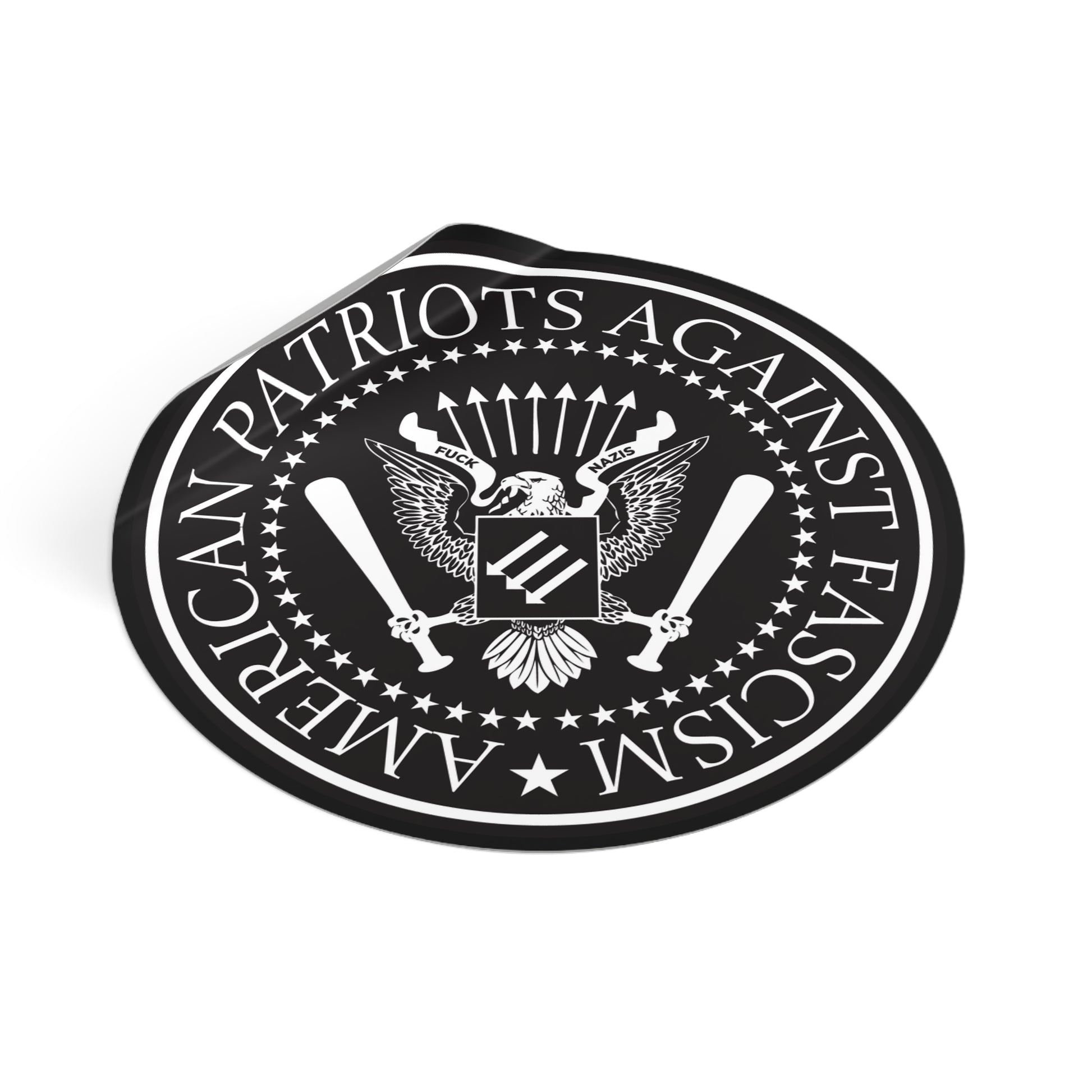 American Patriots Against Fascism – Round Vinyl Sticker