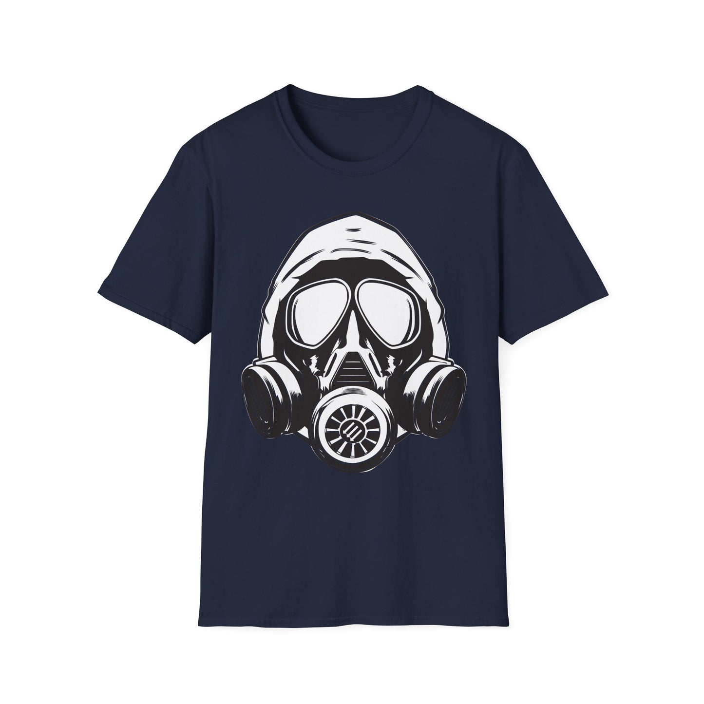 Hooded Antifa Gasmask Three Arrows T-shirt