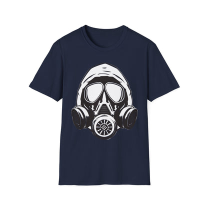 Hooded Antifa Gasmask Three Arrows T-shirt