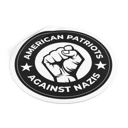 American Patriots Against Nazis - Round Vinyl Stickers - Free Oppression