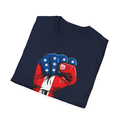 American Painted Hand – Patriotic Protest & Democracy T-Shirt