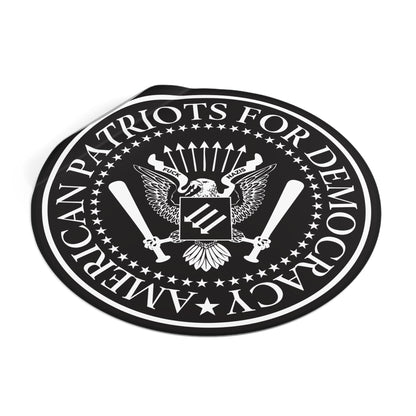 American Patriots For Democracy – Round Vinyl Sticker