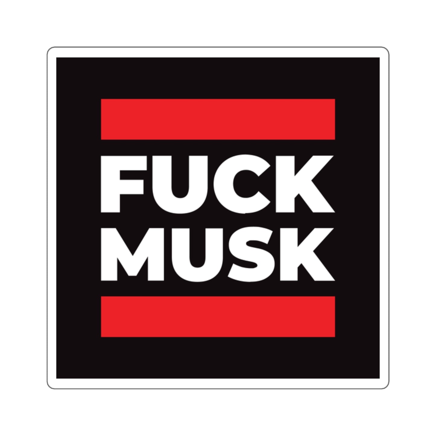 Fuck Musk - Square Stickers - Free Oppression