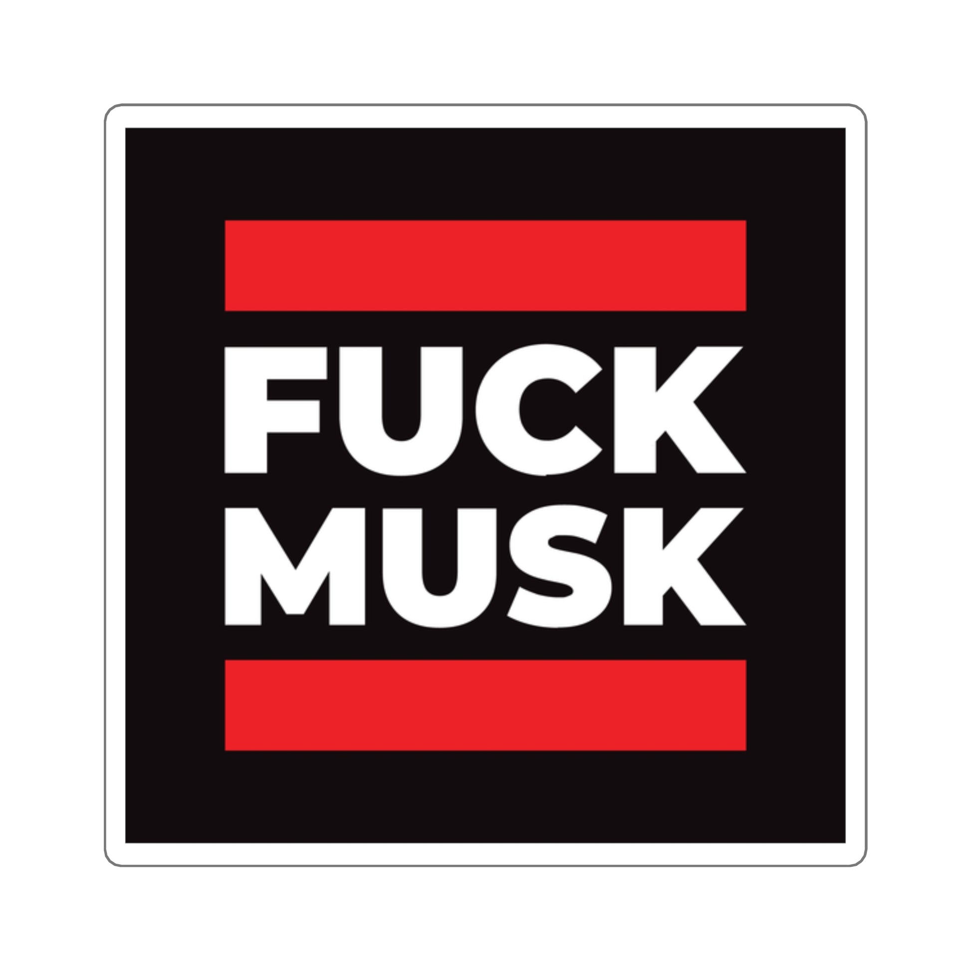 Fuck Musk - Square Stickers - Free Oppression