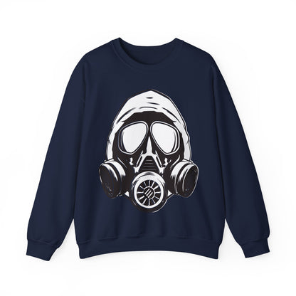 Hooded Antifa Gasmask Three Arrows - Sweatshirt