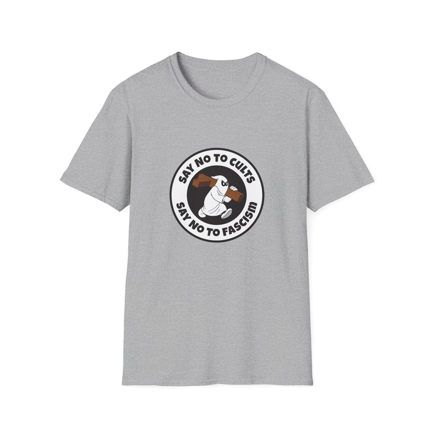 Say No to Cults – Anti-Fascism Satire T-Shirt
