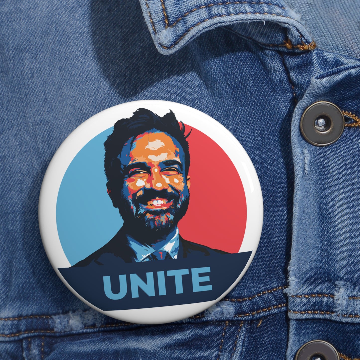 Zohran Mamdani Unite - Pin Button