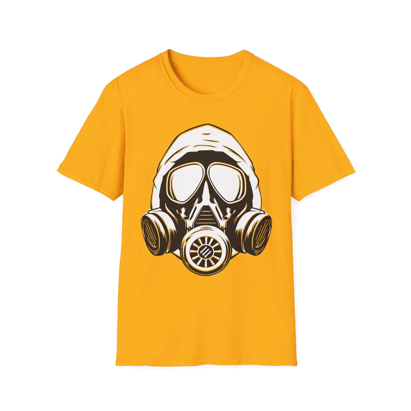 Hooded Antifa Gasmask Three Arrows T-shirt