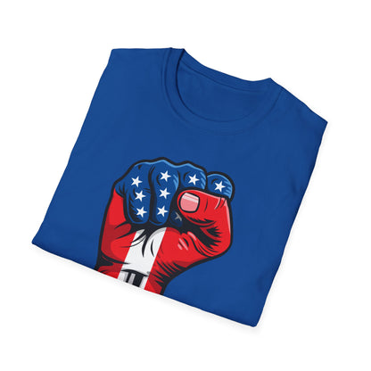 American Painted Hand – Patriotic Protest & Democracy T-Shirt