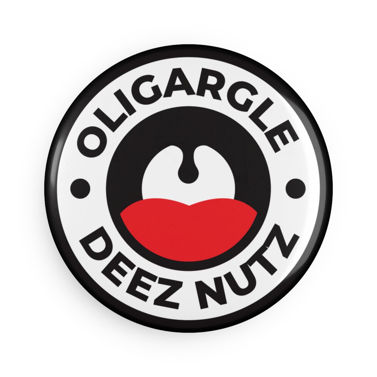 Oligargle Deez Nutz - Aimant bouton rond - 1 &amp; 10 pcs