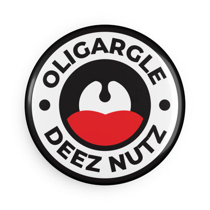 Oligargle Deez Nutz - Aimant bouton rond - 1 &amp; 10 pcs