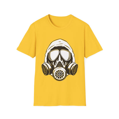 Hooded Antifa Gasmask Three Arrows T-shirt