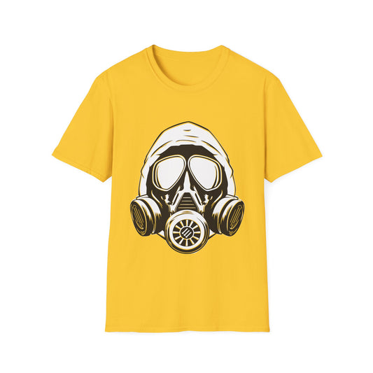 Hooded Antifa Gasmask Three Arrows T-shirt