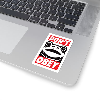 Don’t Obey – Portland Frog Kiss-Cut Sticker