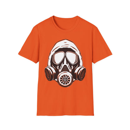 Hooded Antifa Gasmask Three Arrows T-shirt