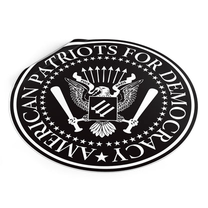 American Patriots For Democracy – Round Vinyl Sticker