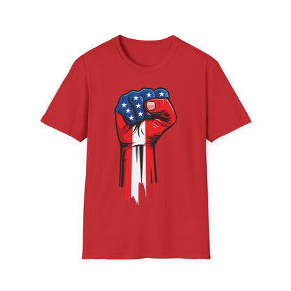 American Painted Hand – Patriotic Protest & Democracy T-Shirt
