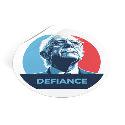 Bernie Sanders Defiance – Round Vinyl Sticker