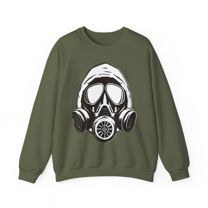 Hooded Antifa Gasmask Three Arrows - Sweatshirt