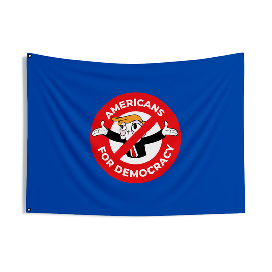 Drapeau double face des Américains pour la démocratie