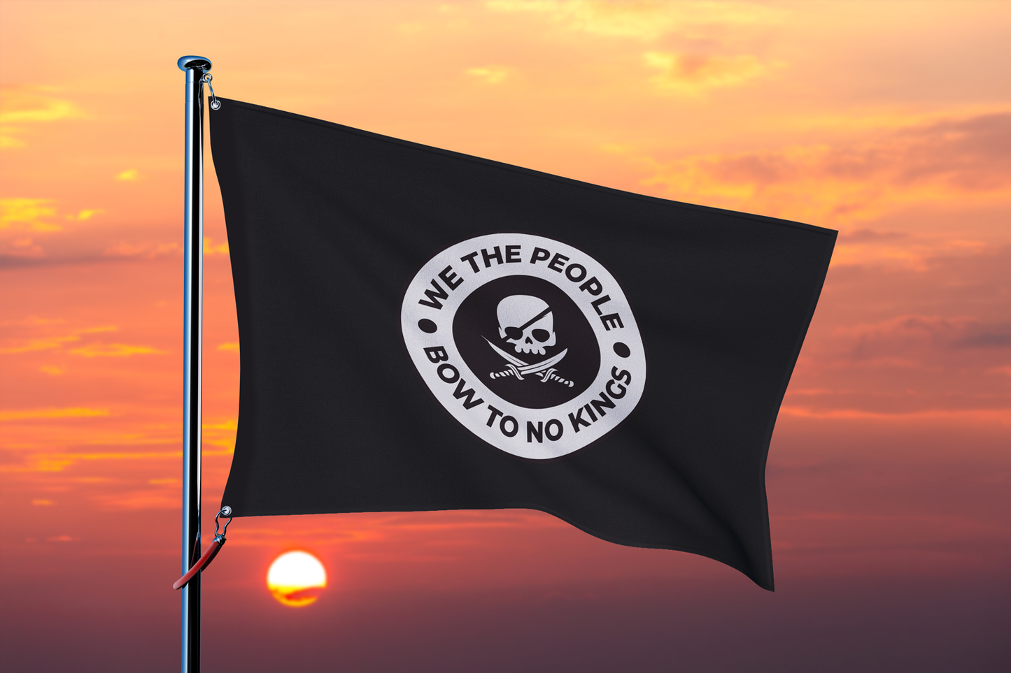We The People Bow To No Kings Double Sided Flag