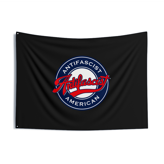Antifascist American Baseball Double Sided Flag