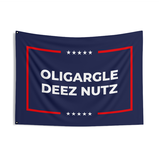 Oligargle Deez Nutz Double Sided Flag