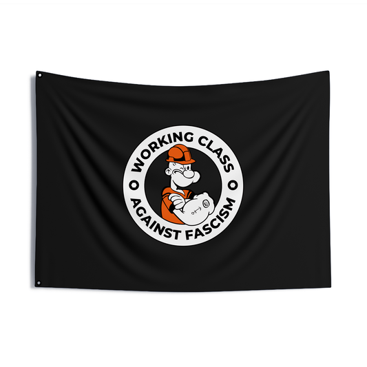 Working Class Against Fascism Flag - Anti Fascist Labor Pride Banner for Activists, Unions, Rallies, Protests, Home or Office Decor