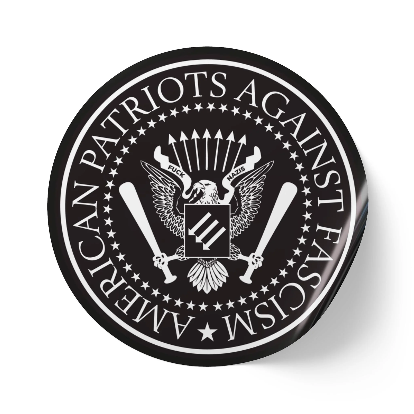 American Patriots Against Fascism – Round Vinyl Sticker