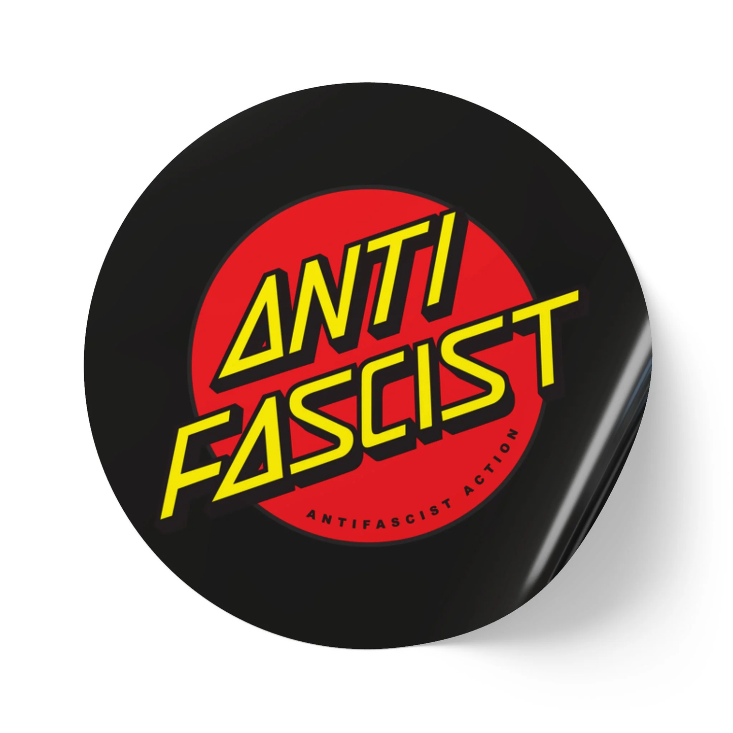 Antifascist Action – Round Vinyl Sticker