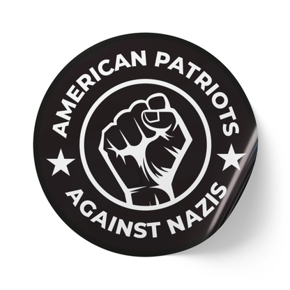 American Patriots Against Nazis – Round Vinyl Sticker