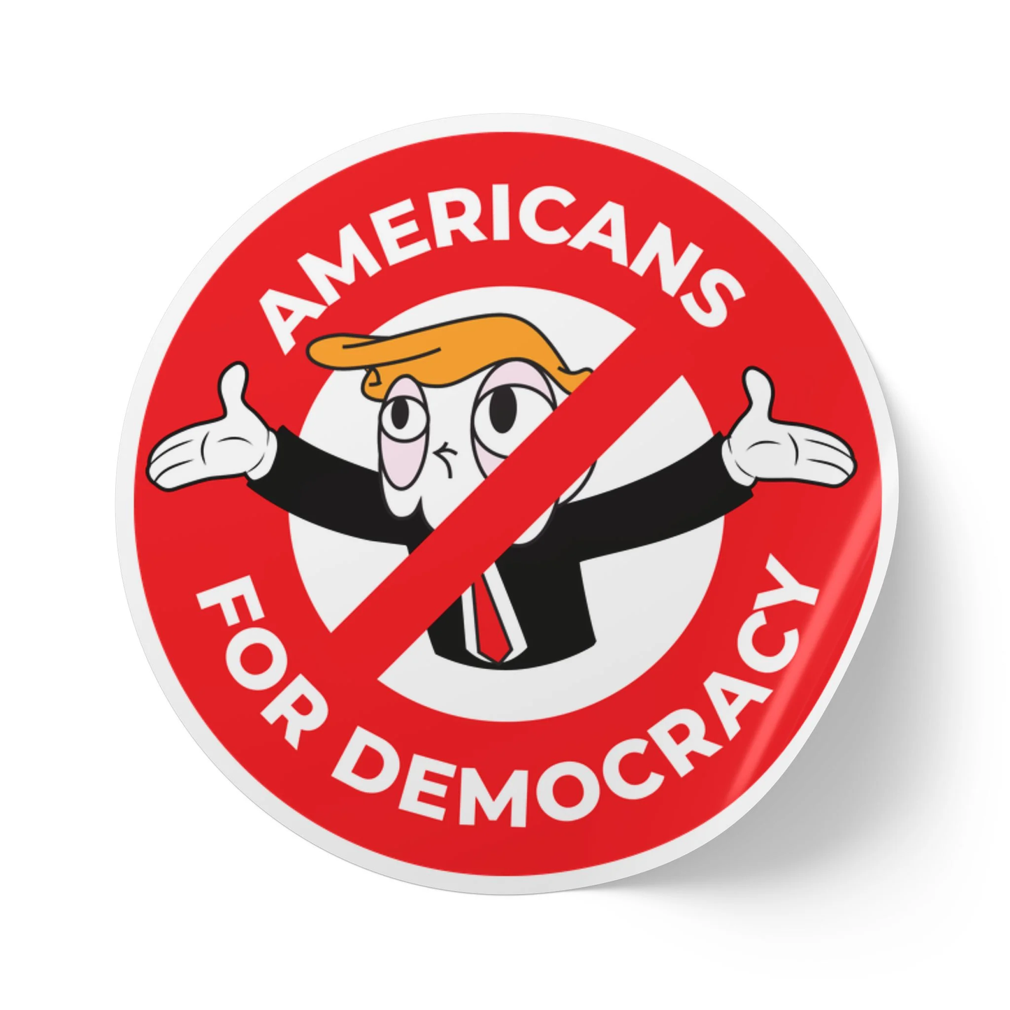 Americans For Democracy – Round Vinyl Sticker