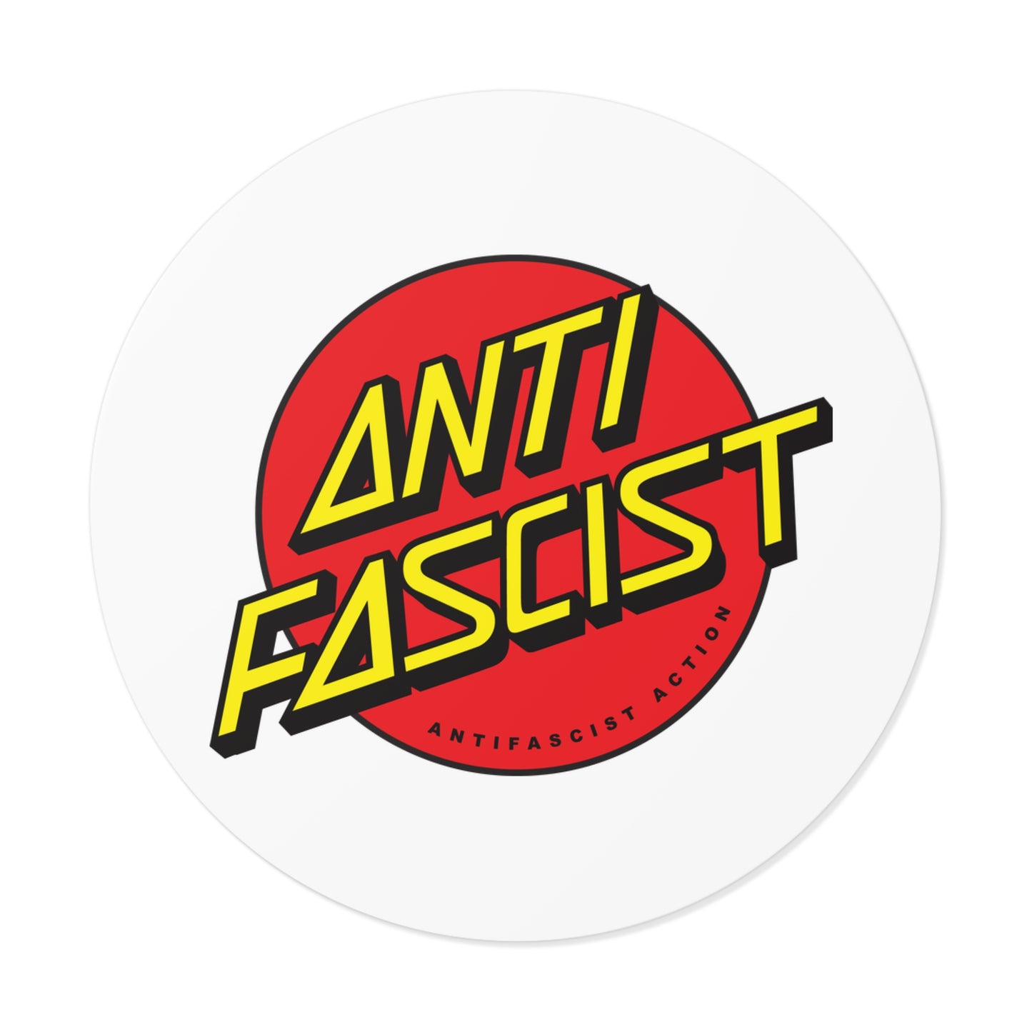 Antifascist Action – Round Vinyl Sticker