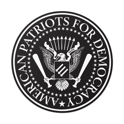 American Patriots For Democracy – Round Vinyl Sticker