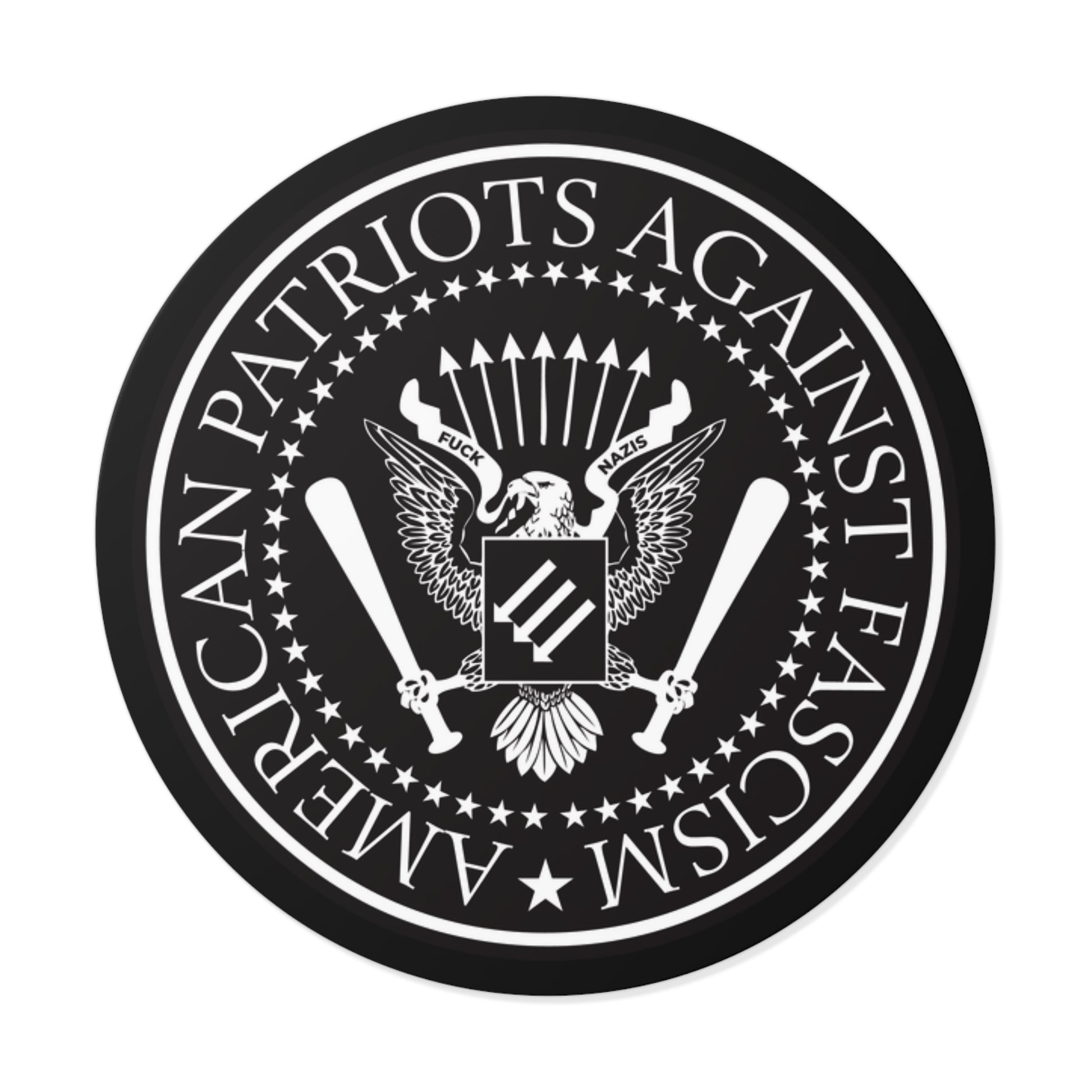 American Patriots Against Fascism – Round Vinyl Sticker