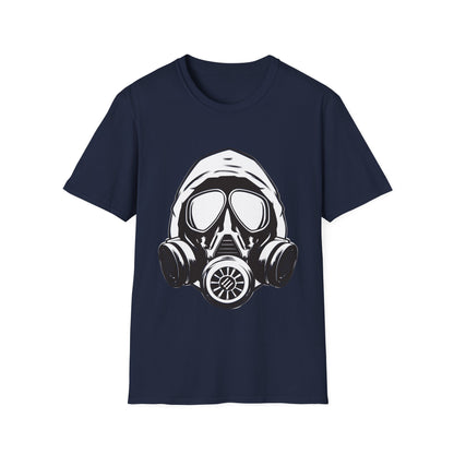 Hooded Antifa Gasmask Three Arrows T-shirt
