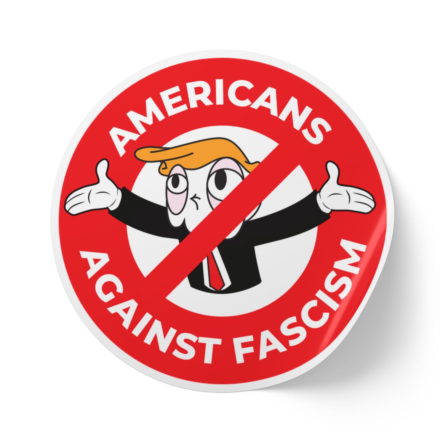 Americans Against Fascism Round Sticker Label Rolls Bulk