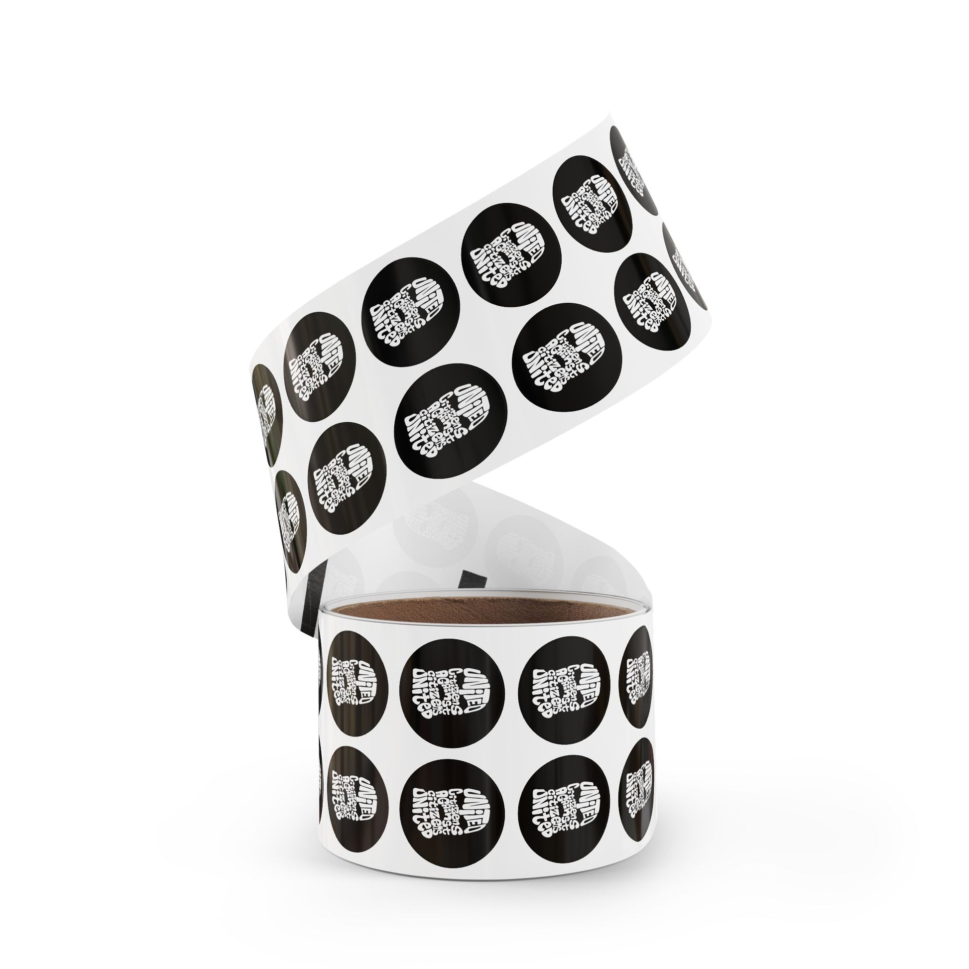 United Citizens Against Citizens United – Round Sticker Label Rolls - Anti Trump No Kings Protest Decal