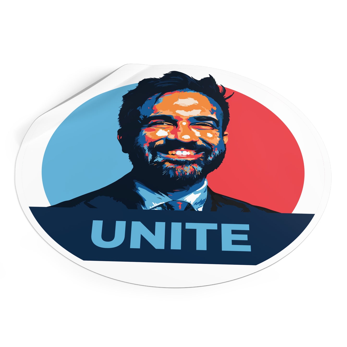 Zohran Mamdani Unite – Round Vinyl Sticker