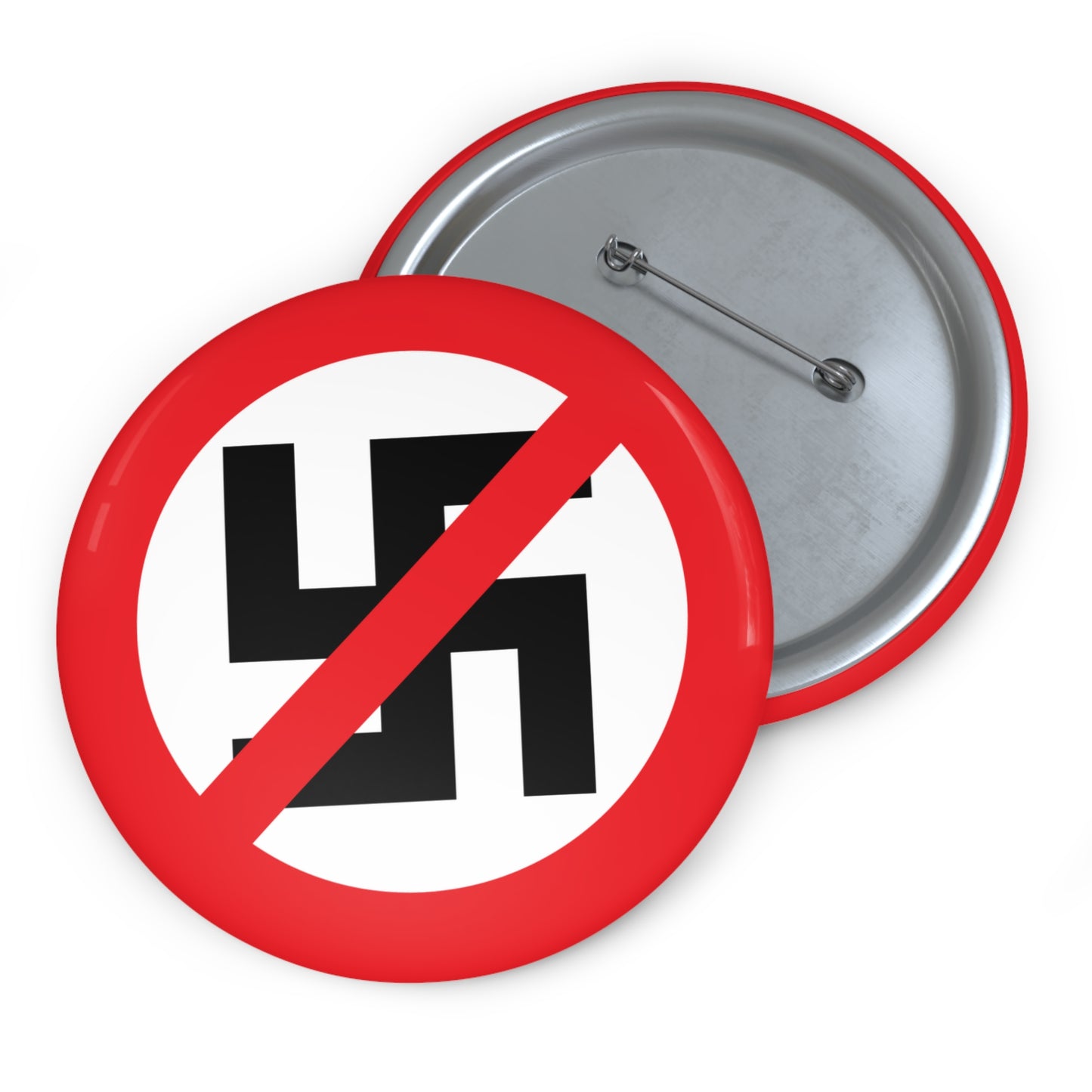Anti-Nazi Pin Button – Pro-Democracy Activist Badge – Anti-Fascist Resistance Lapel Pin for Jackets, Backpacks & Protest Gear