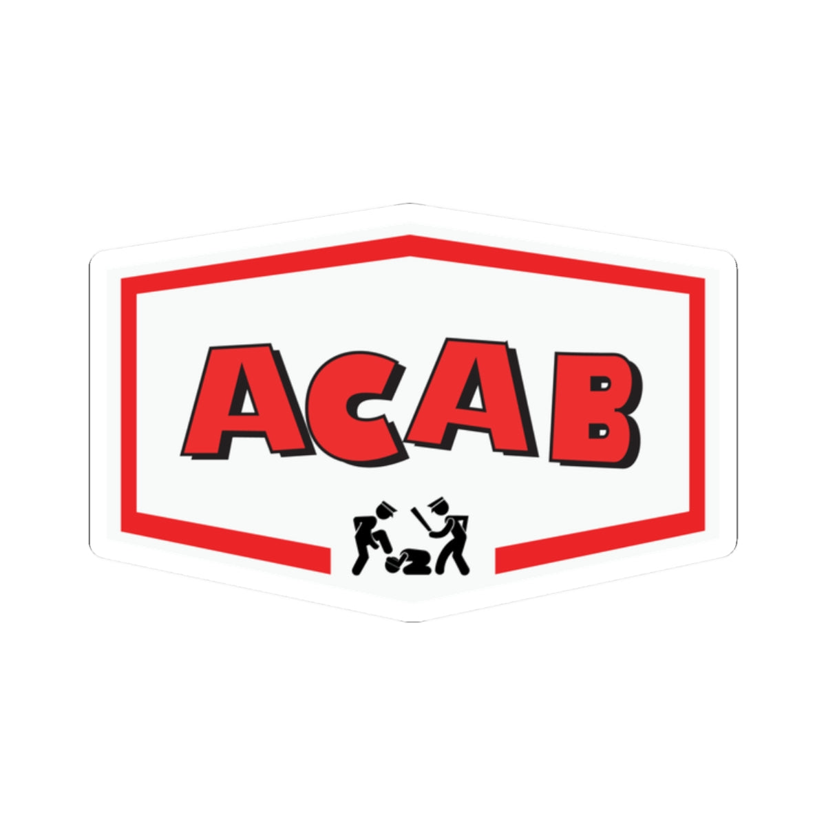 ACAB - Autocollant découpé au baiser